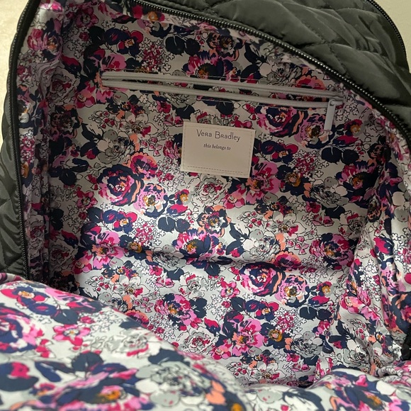 Vera Bradley Medium Black Quilted backpack - Picture 4 of 5